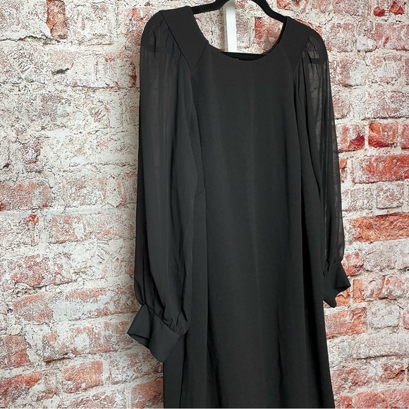 London Times Sheer Sleeve Shift Dress 14W - Picture 2 of 7